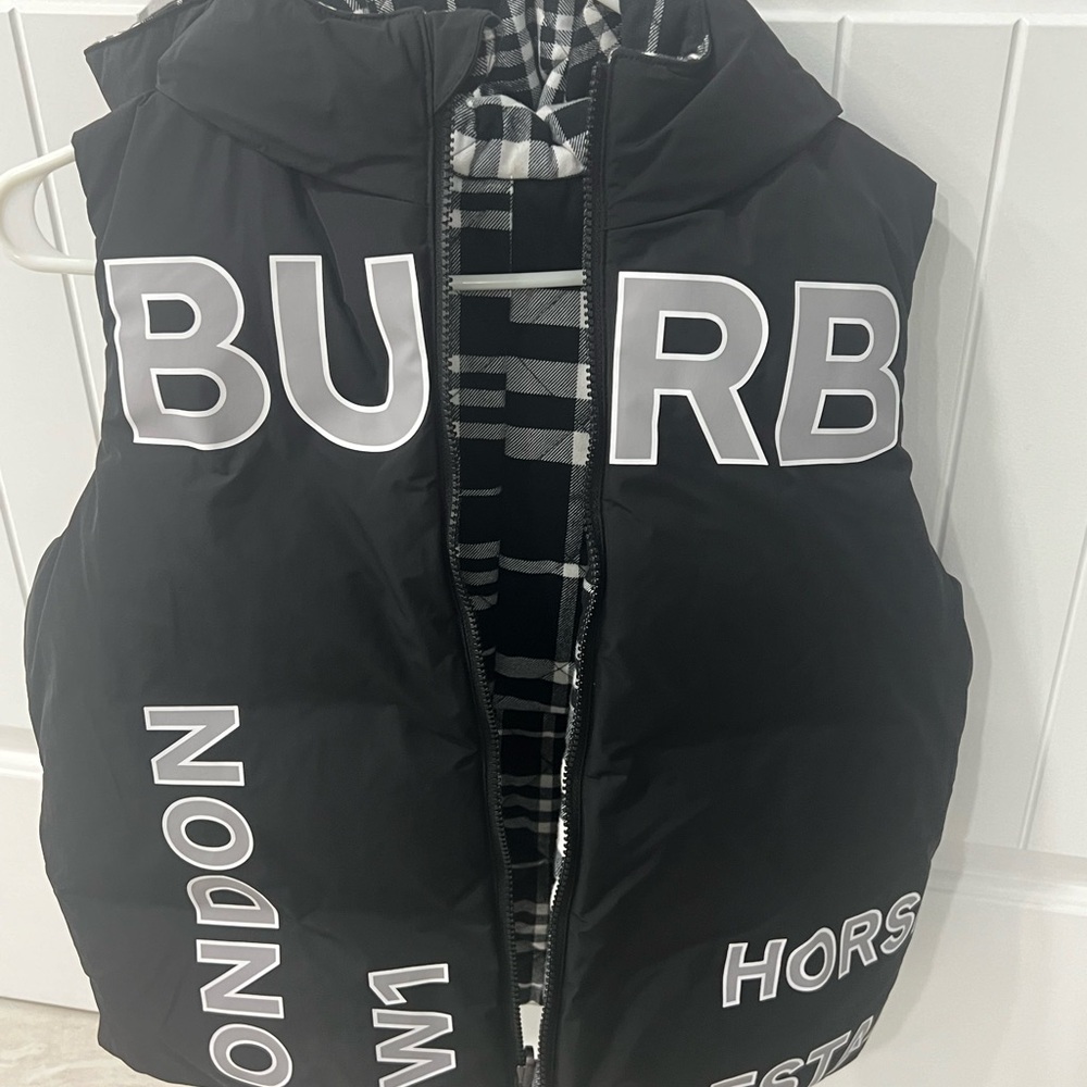 Black Burberry vest size 12